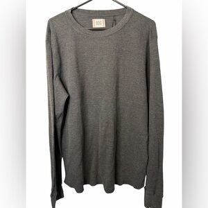 BDG Charcoal Knit Thermal Tee Top NWT